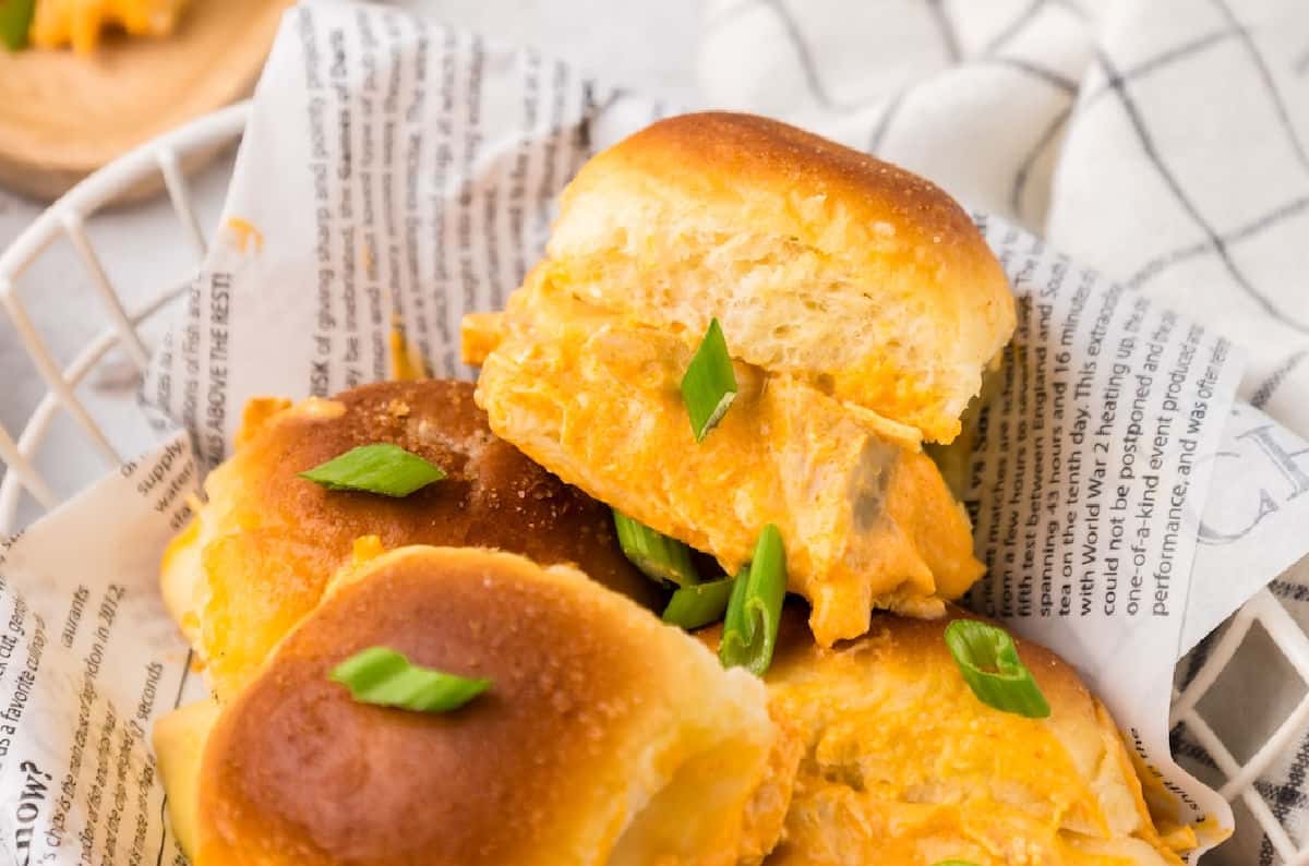 Best Buffalo Chicken Dip Sliders