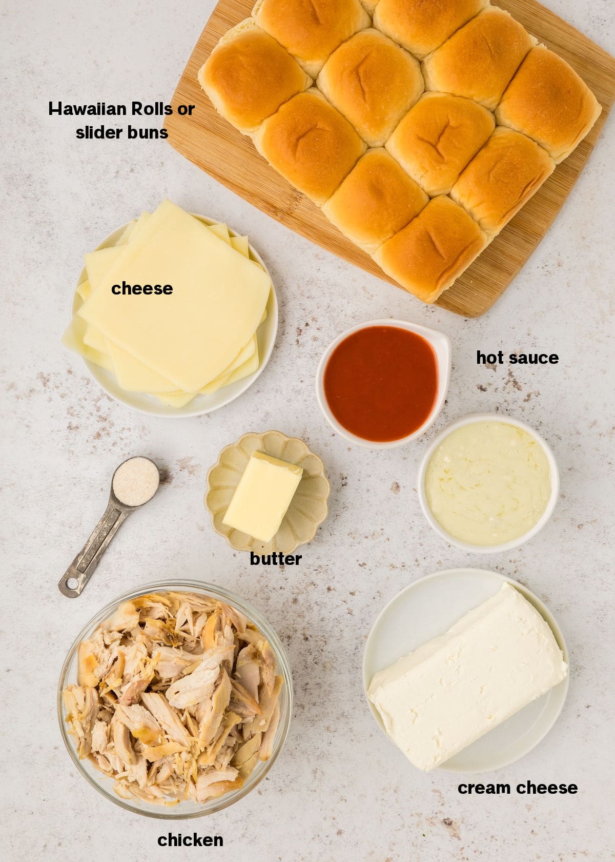 Buffalo Chicken Dip Sliders Ingredients