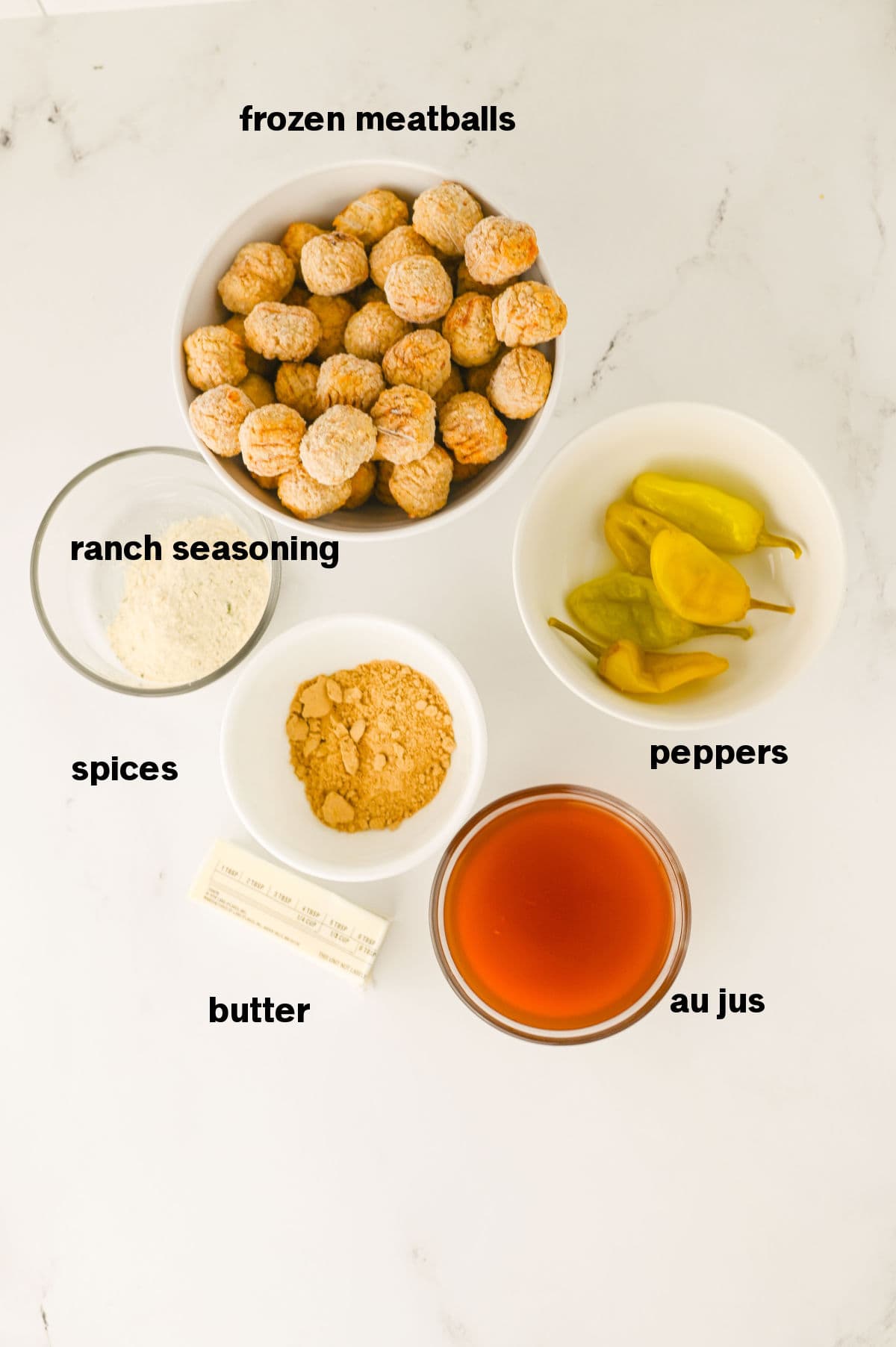 Crock Pot Mississippi Meatballs Ingredients
