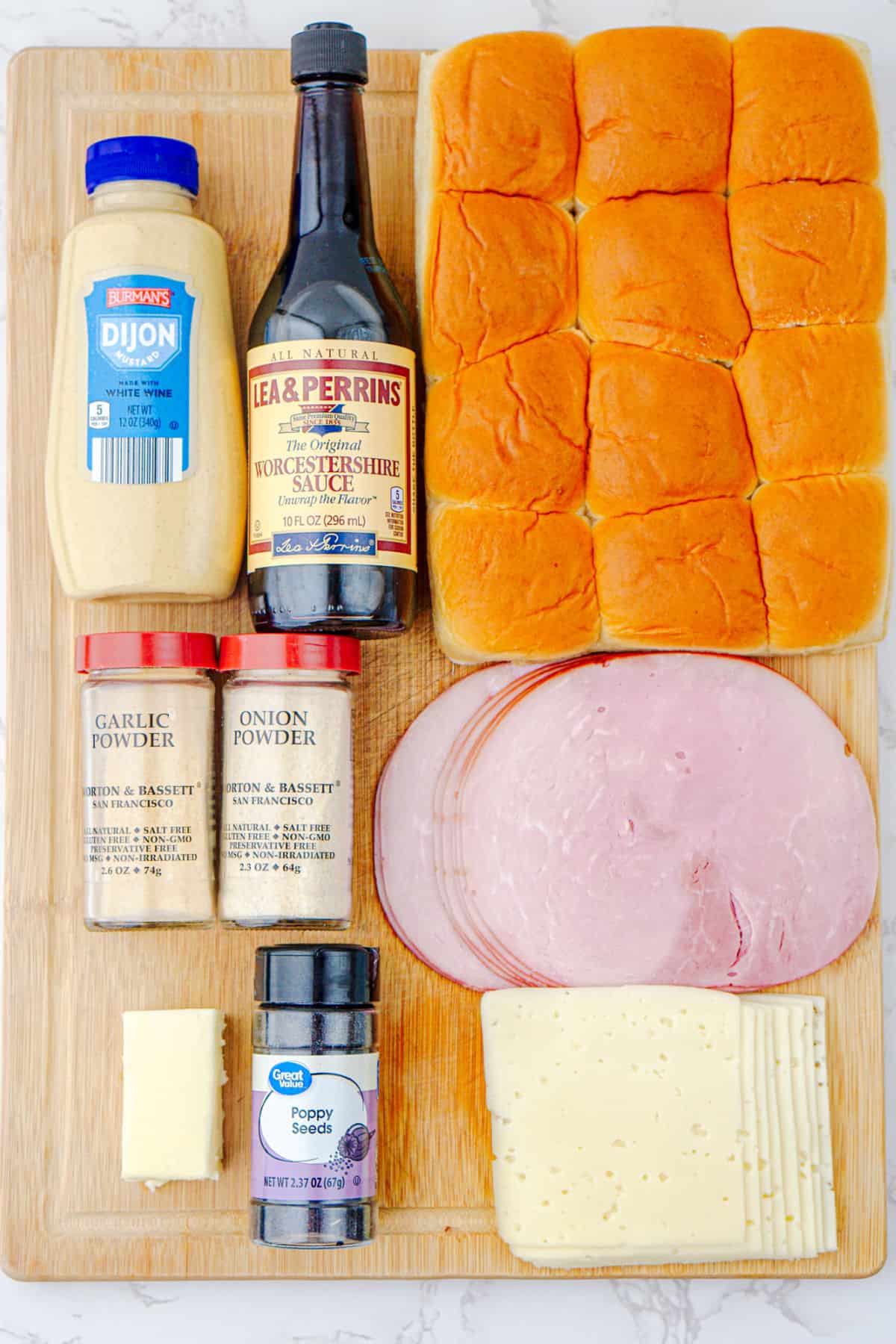 Ham and Cheese Sliders Ingredients