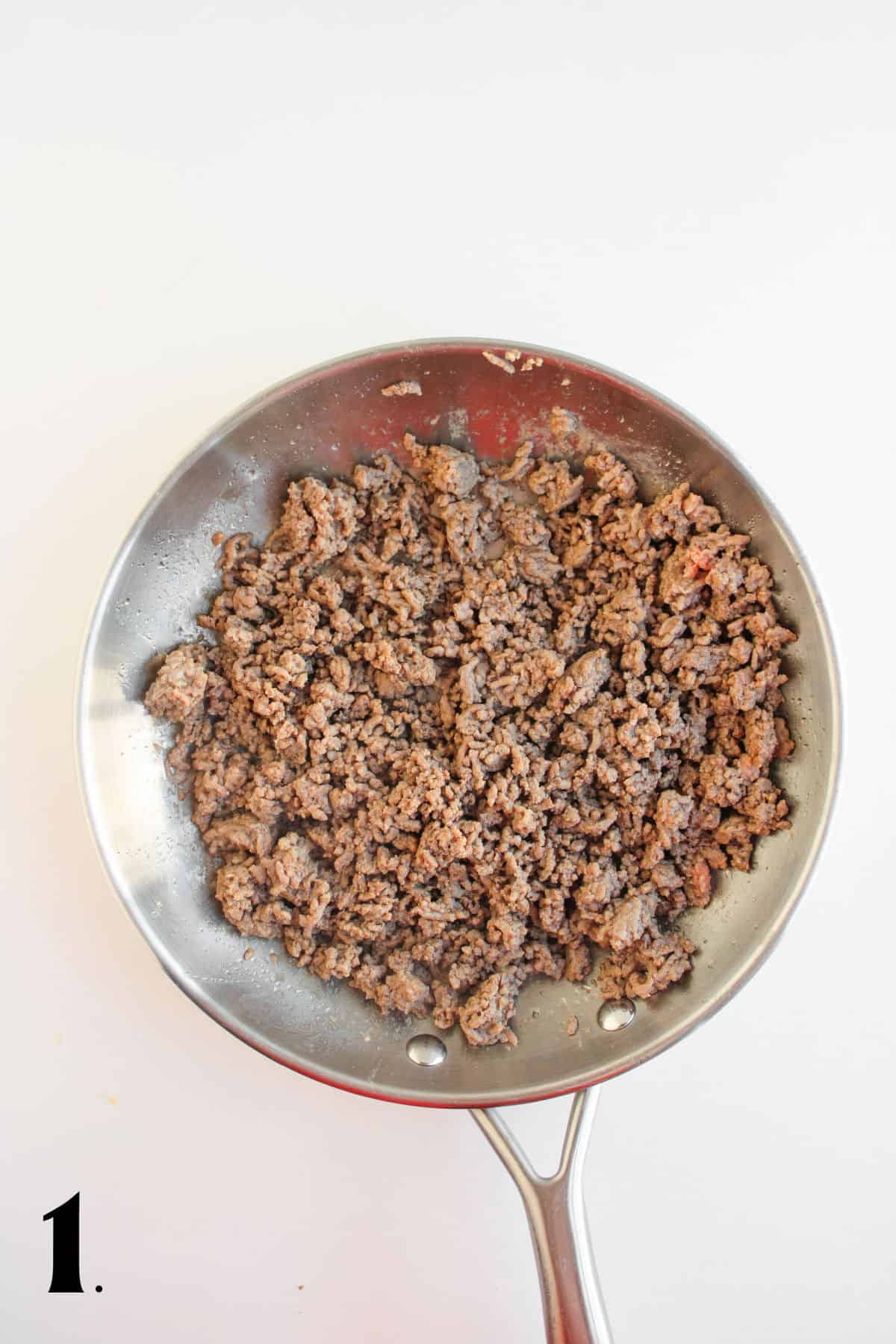 How to Make Cheeseburger Dip Step 1