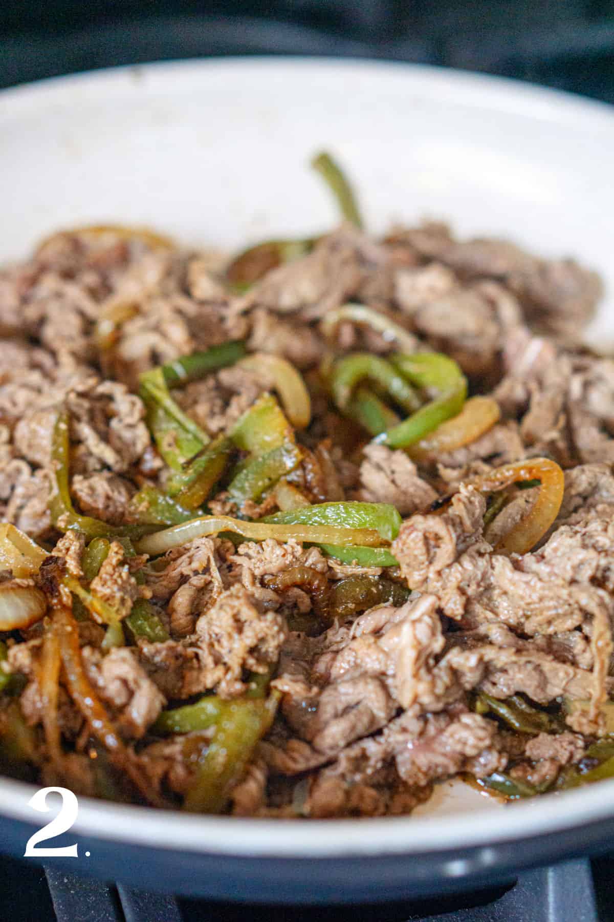How to Make Philly Cheesesteak Sliders Step 2
