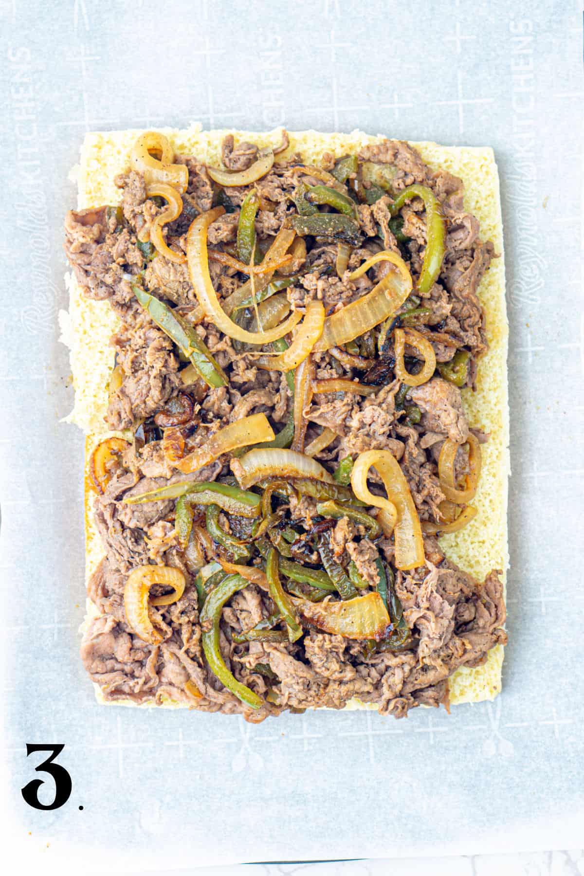 How to Make Philly Cheesesteak Sliders Step 3
