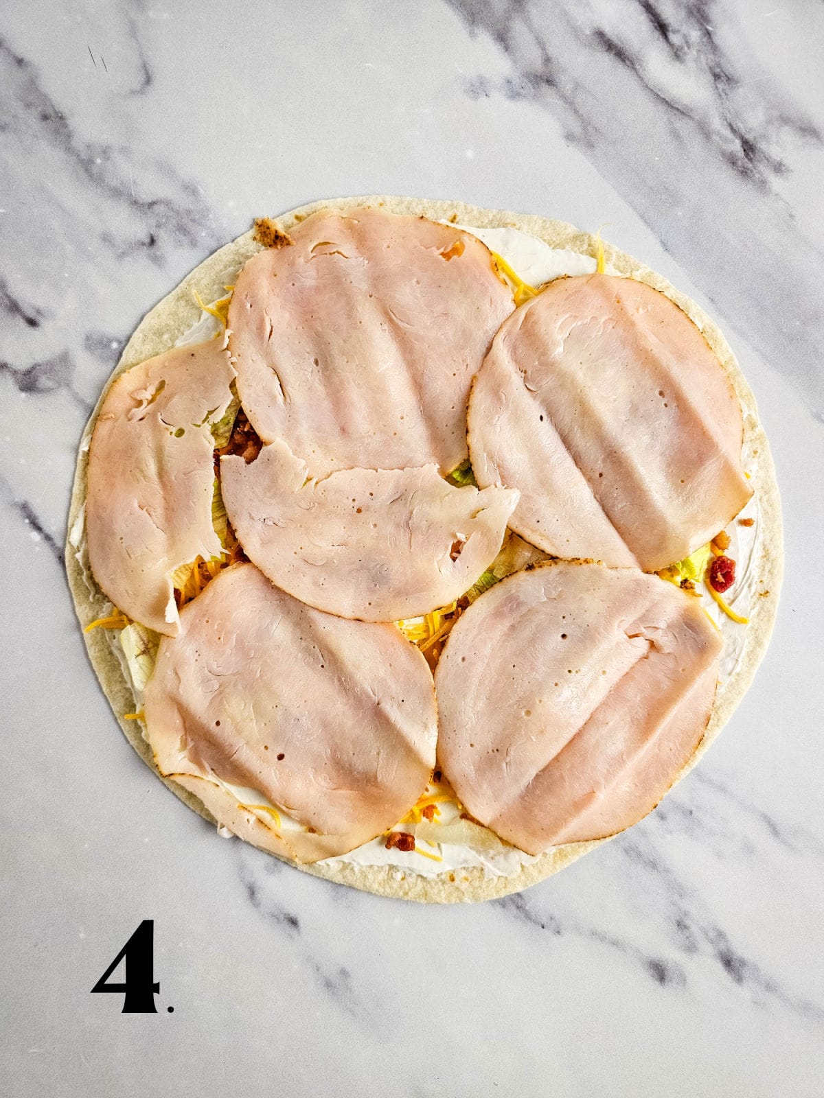 How to Make Turkey Cream Cheese Pinwheels Step 4