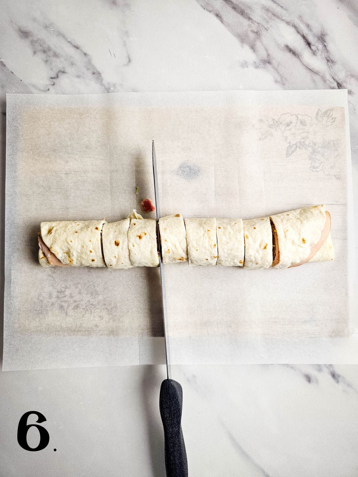 How to Make Turkey Cream Cheese Pinwheels Step 6