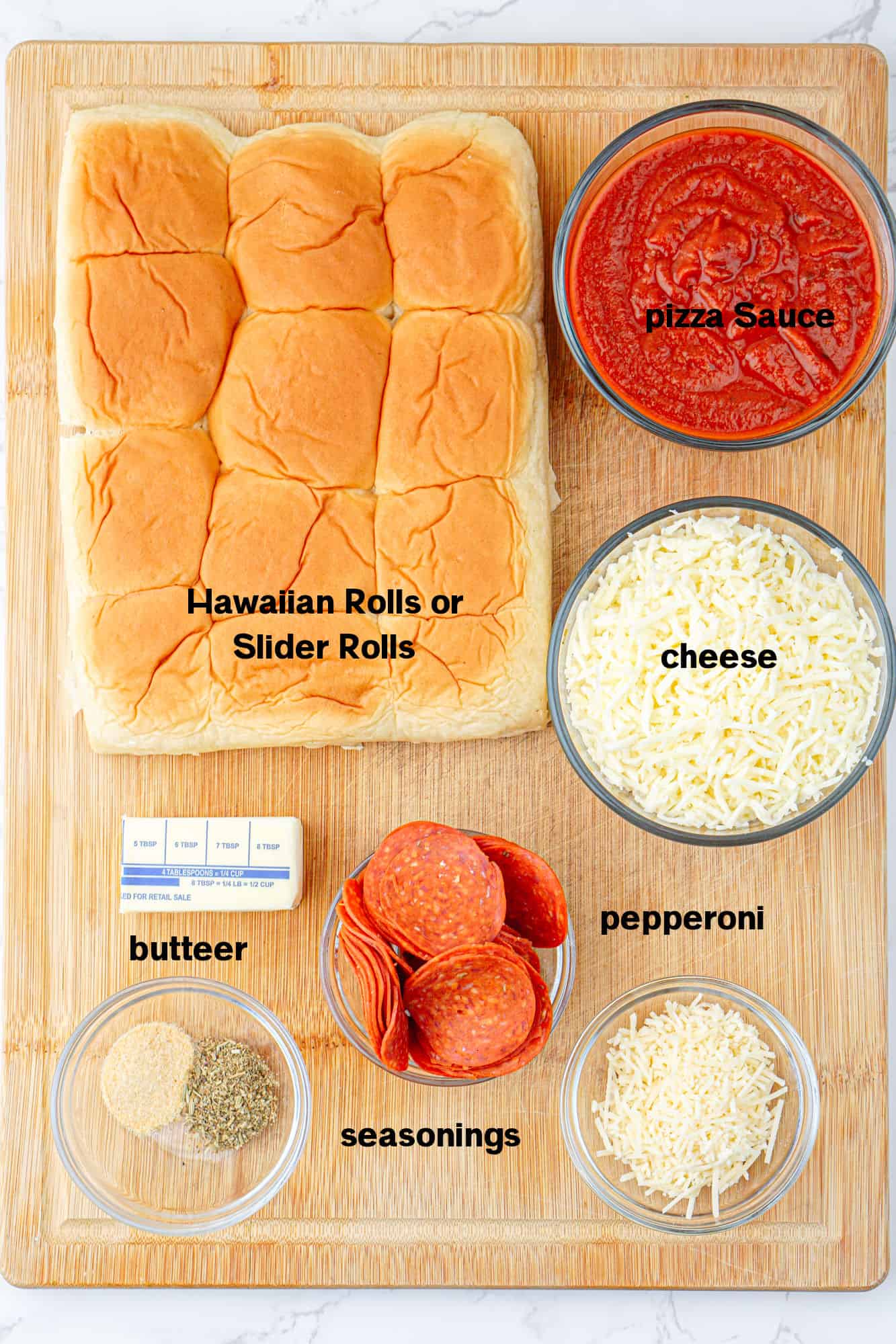 Pizza Sliders Ingredients