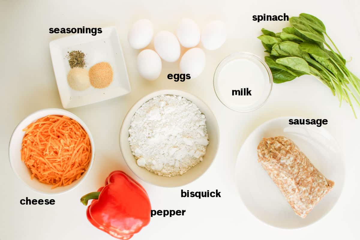 Sausage and Egg Muffins Ingredients