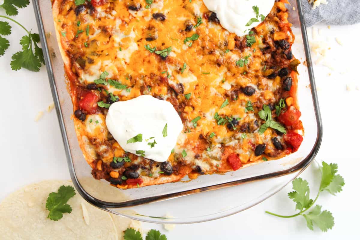 Best Ground Beef Enchilada Casserole