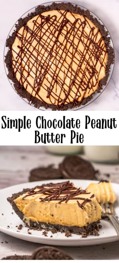 Simple Chocolate Peanut Butter Pie