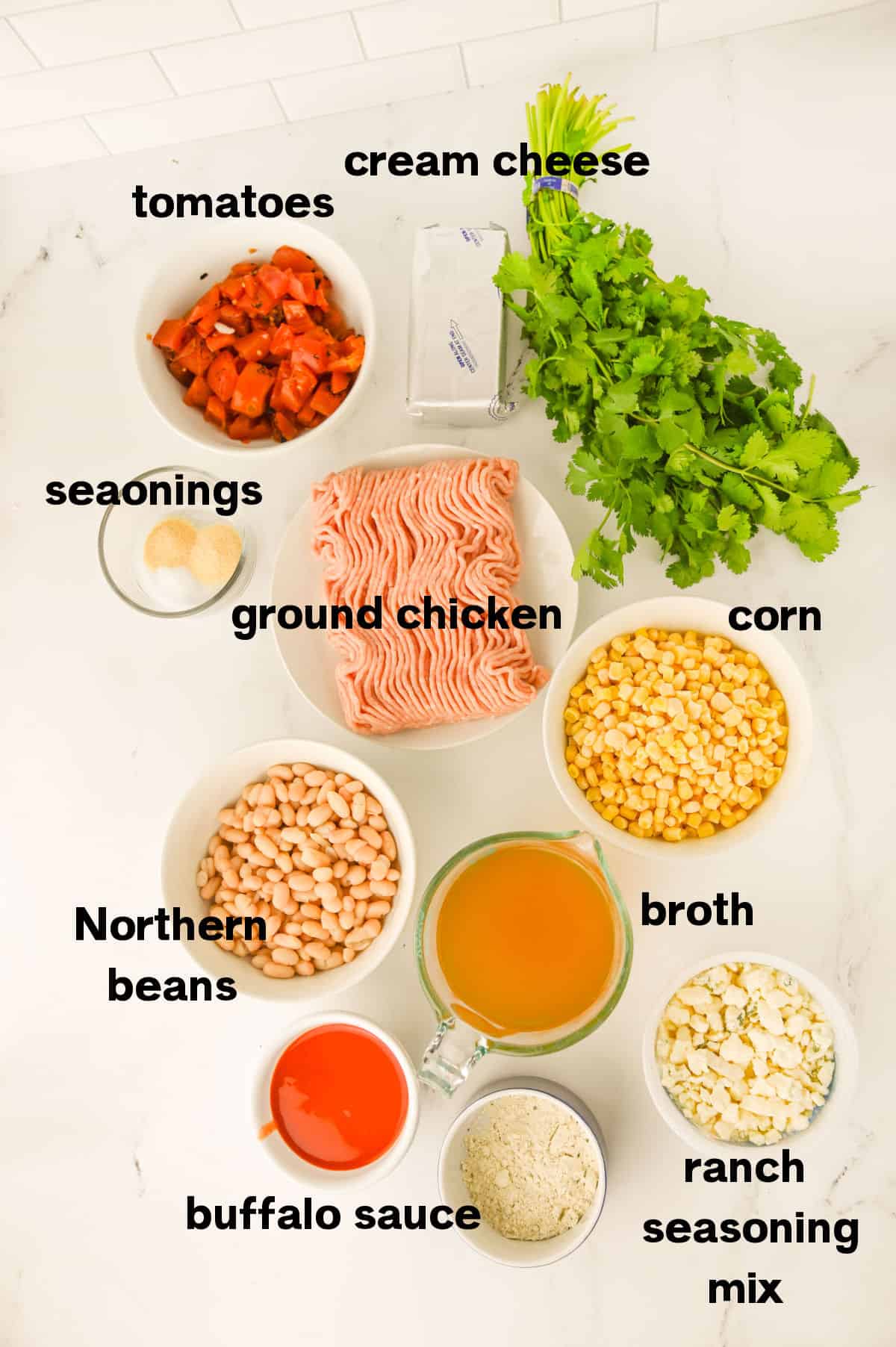 Crock Pot Buffalo Chicken Chili Ingredients