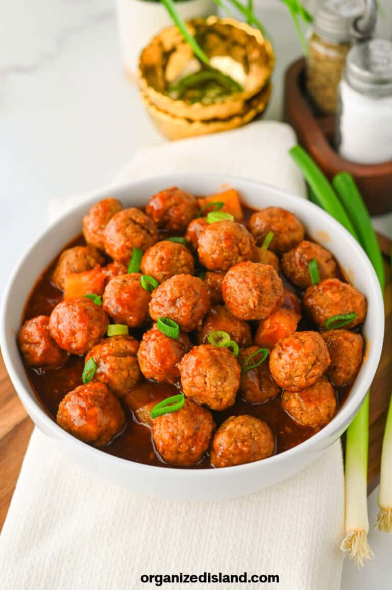 Crock pot Hawiaan Meatballs