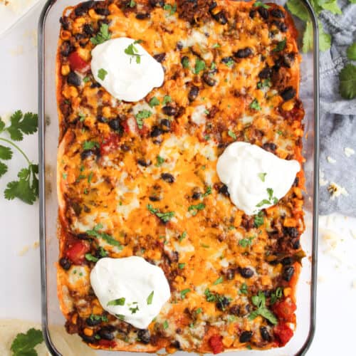 Ground Beef Enchilada Casserole