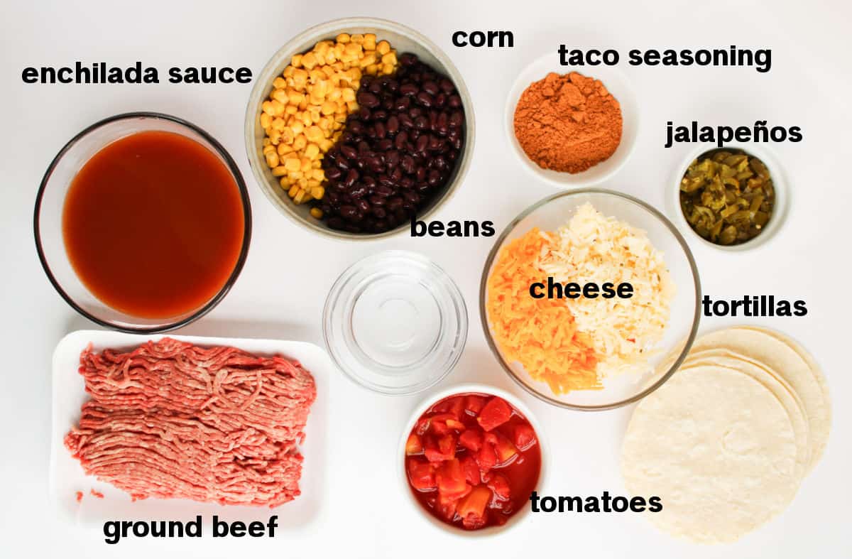 Ground Beef Enchilada Casserole Ingredients