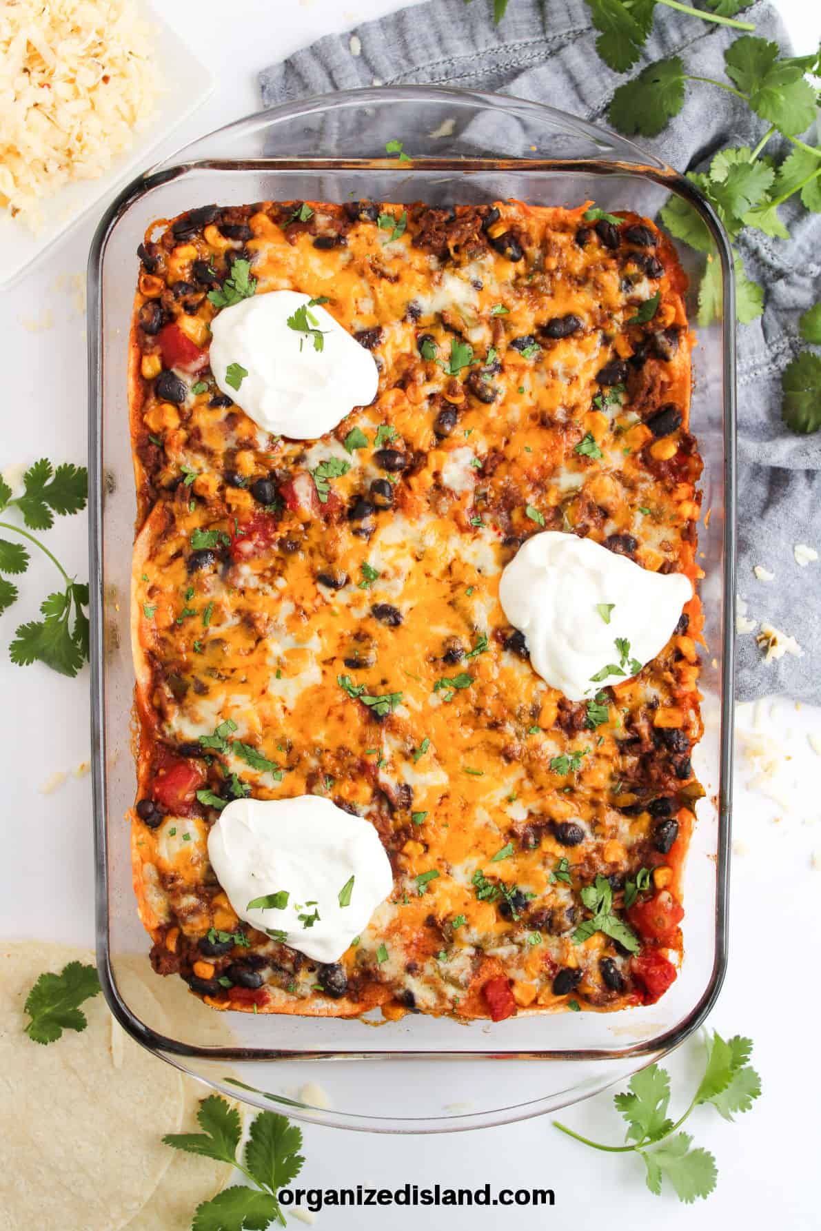 Ground Beef Enchilada Casserole