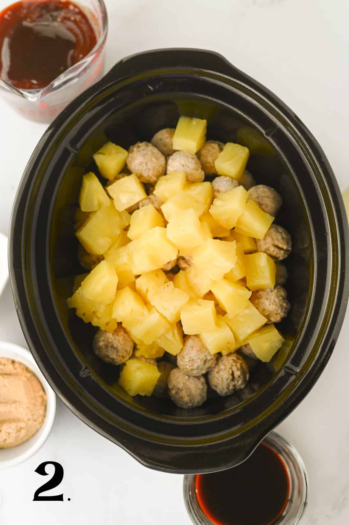 How to Make Crock Pot Hawaiian Meatballs Step 2