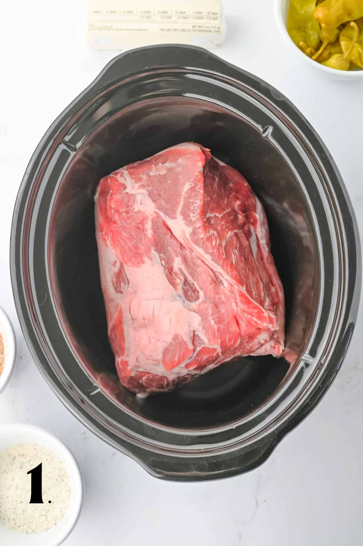 How to Make Crock pot Mississippi Pork Roast - Step 1