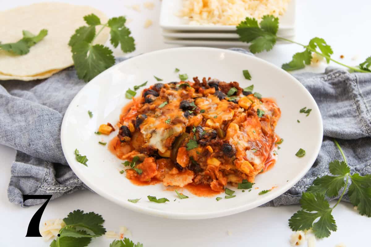 How to Make Ground Beef Enchilada Casserole Step 7