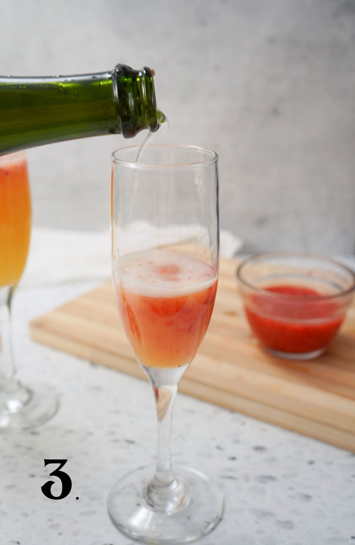 How to Make a Strawberry Mimosa Step 3
