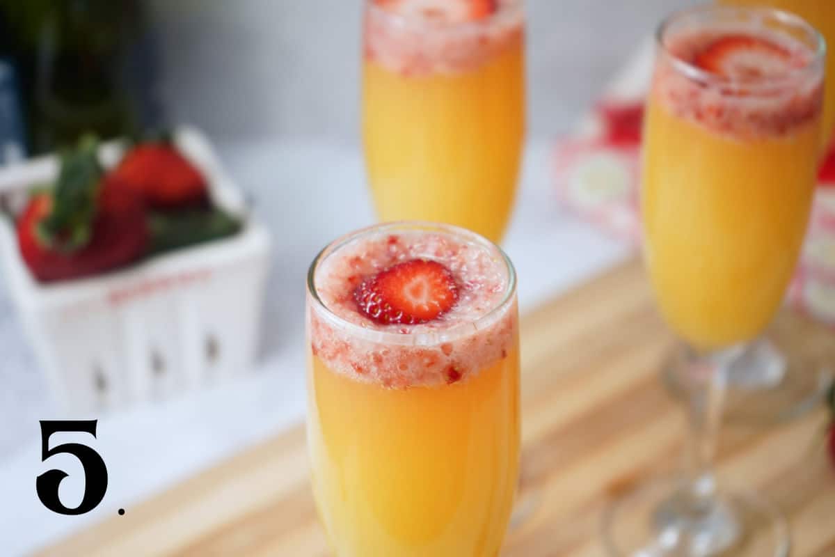 How to Make a Strawberry Mimosa Step 5
