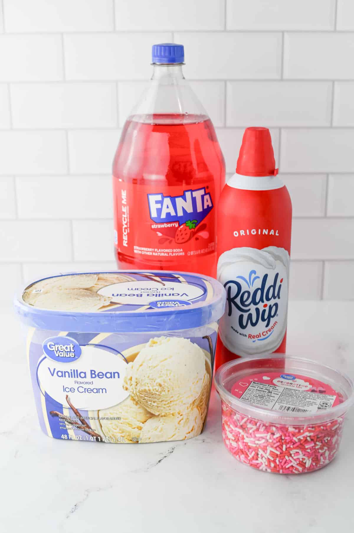 Pink Dessert Float Ingredients