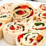 Roasted Red Pepper Spinach Pinwheels