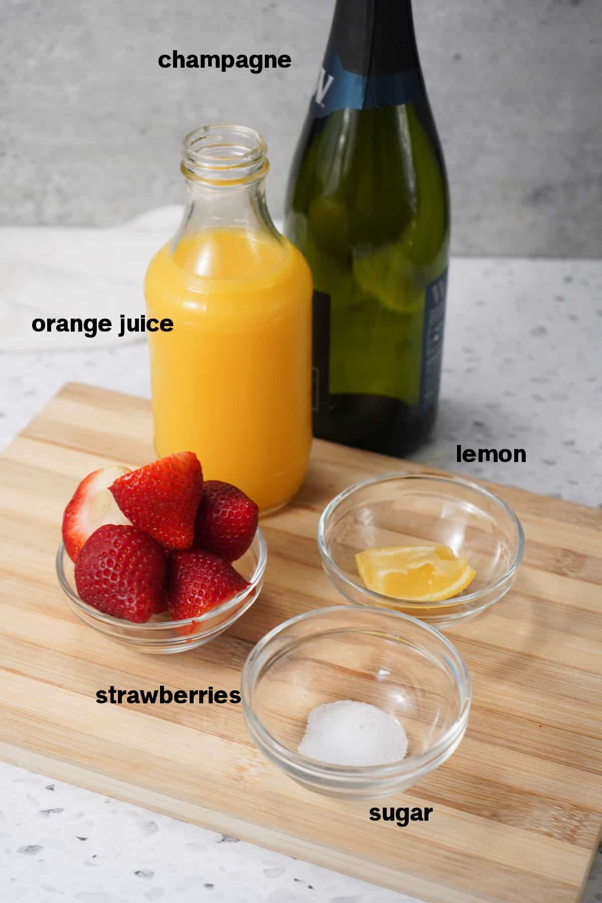 Strawberry Mimosa Ingredients
