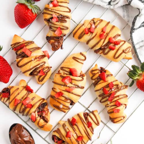 Strawberry & Nutella Filled Croissants