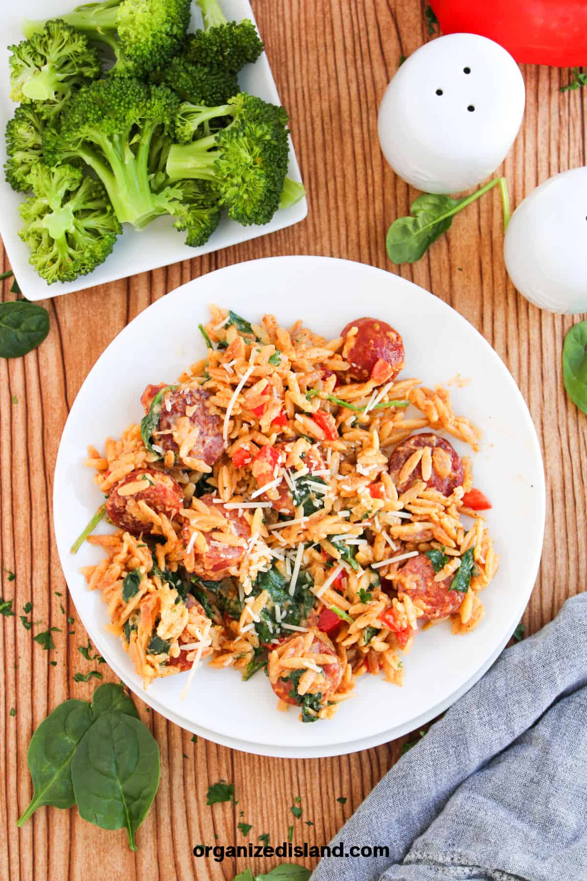 Cajun Orzo and Sausage