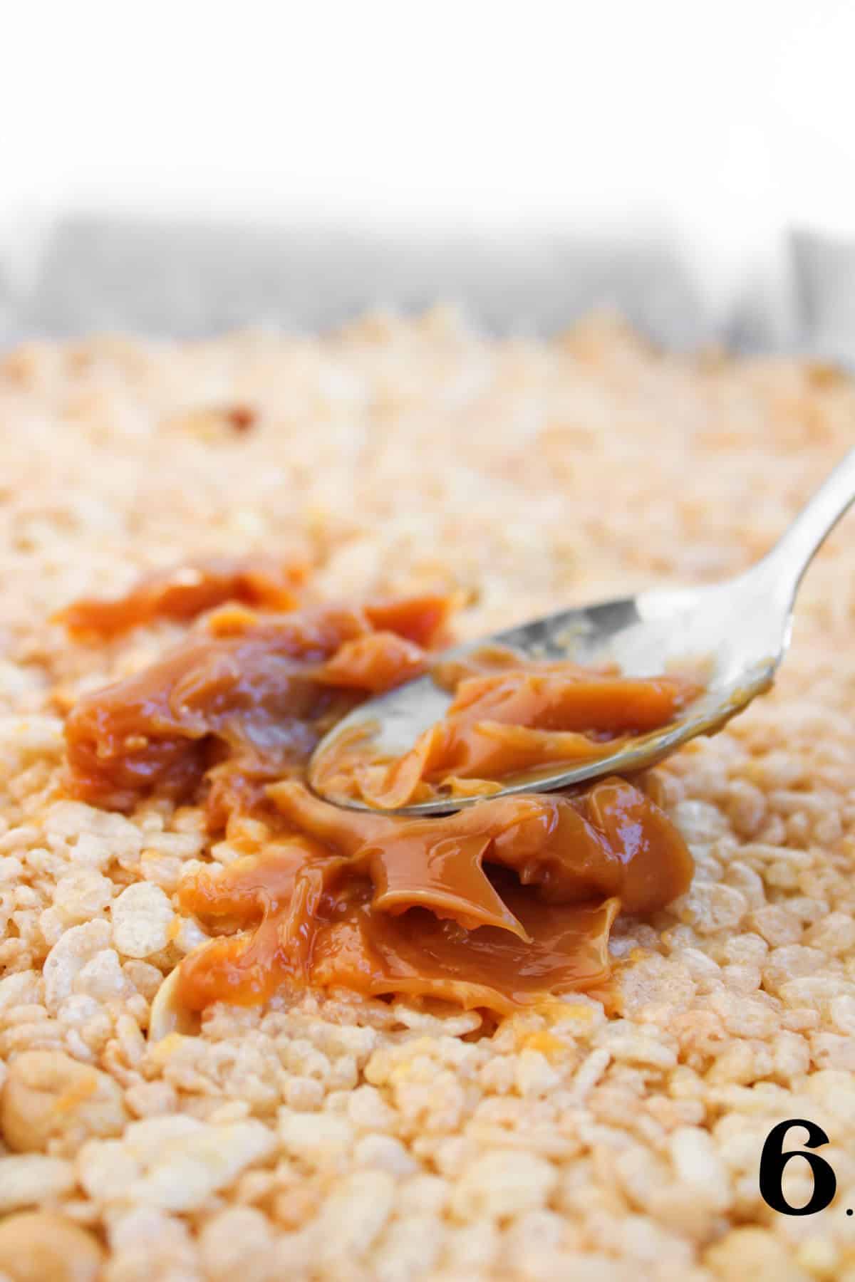 How to Make Snickers Rice Krispie Treats Step 6