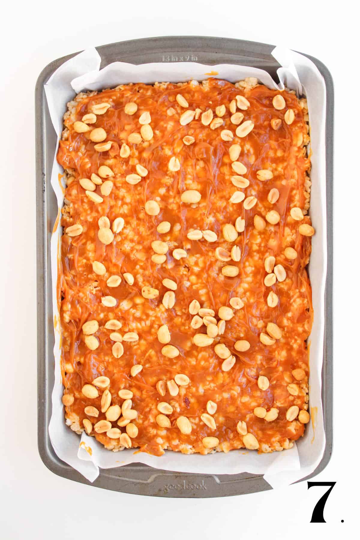 How to Make Snickers Rice Krispie Treats Step 7