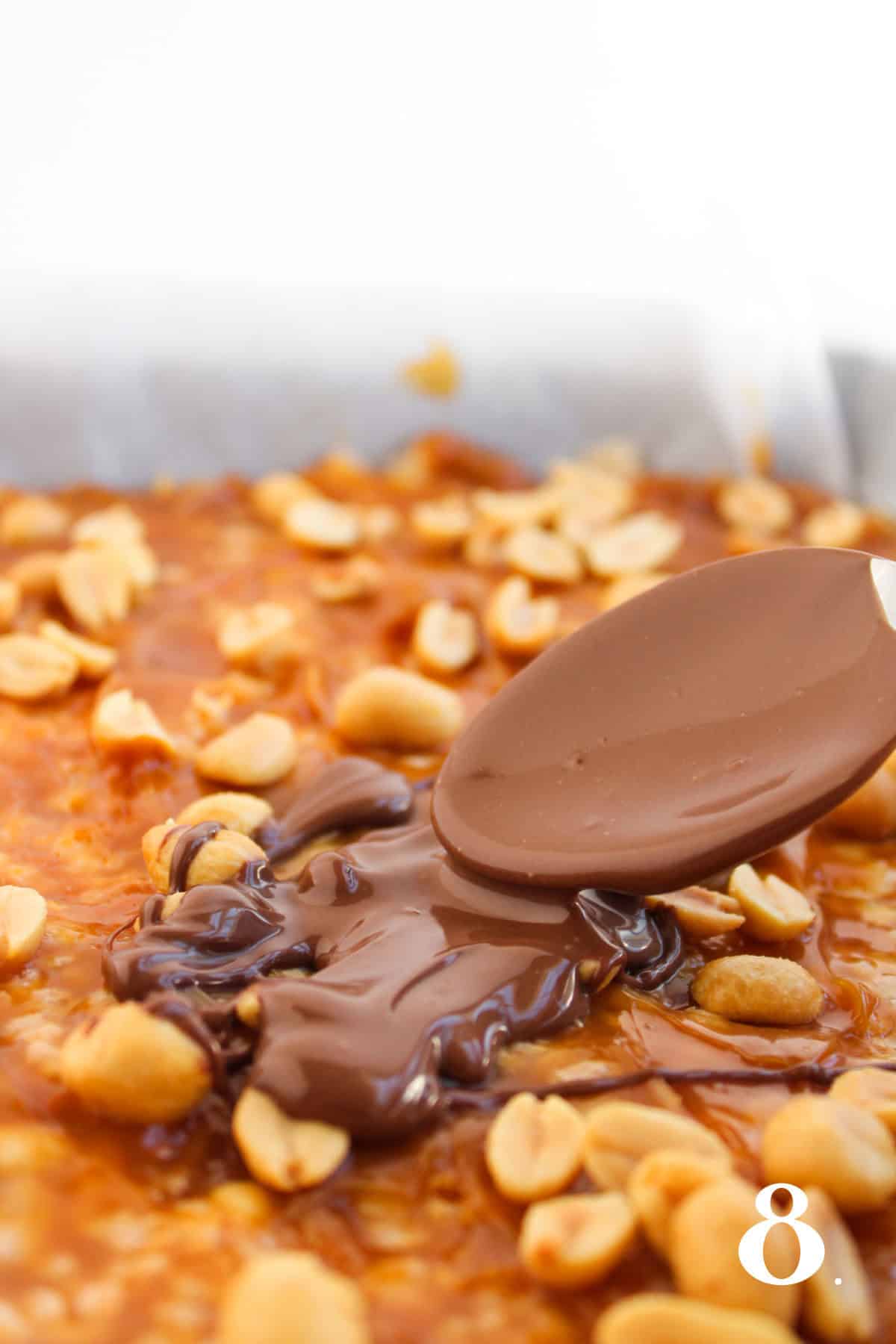 How to Make Snickers Rice Krispie Treats Step 8