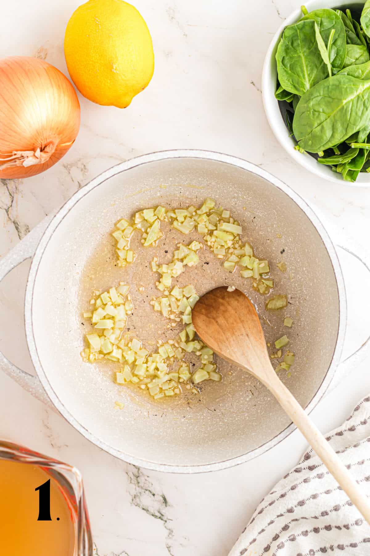 How to Make Vegetable Orzo Soup Step 1