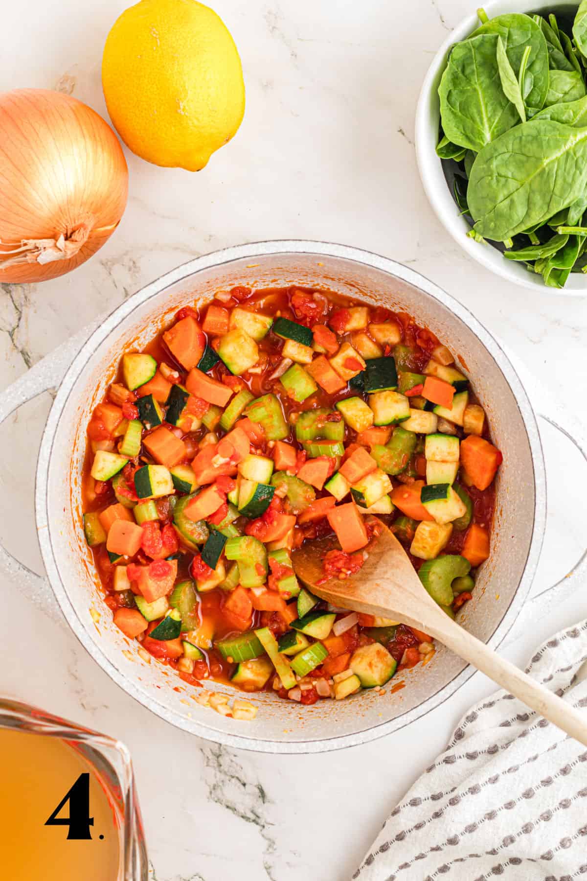 How to Make Vegetable Orzo Soup Step 4