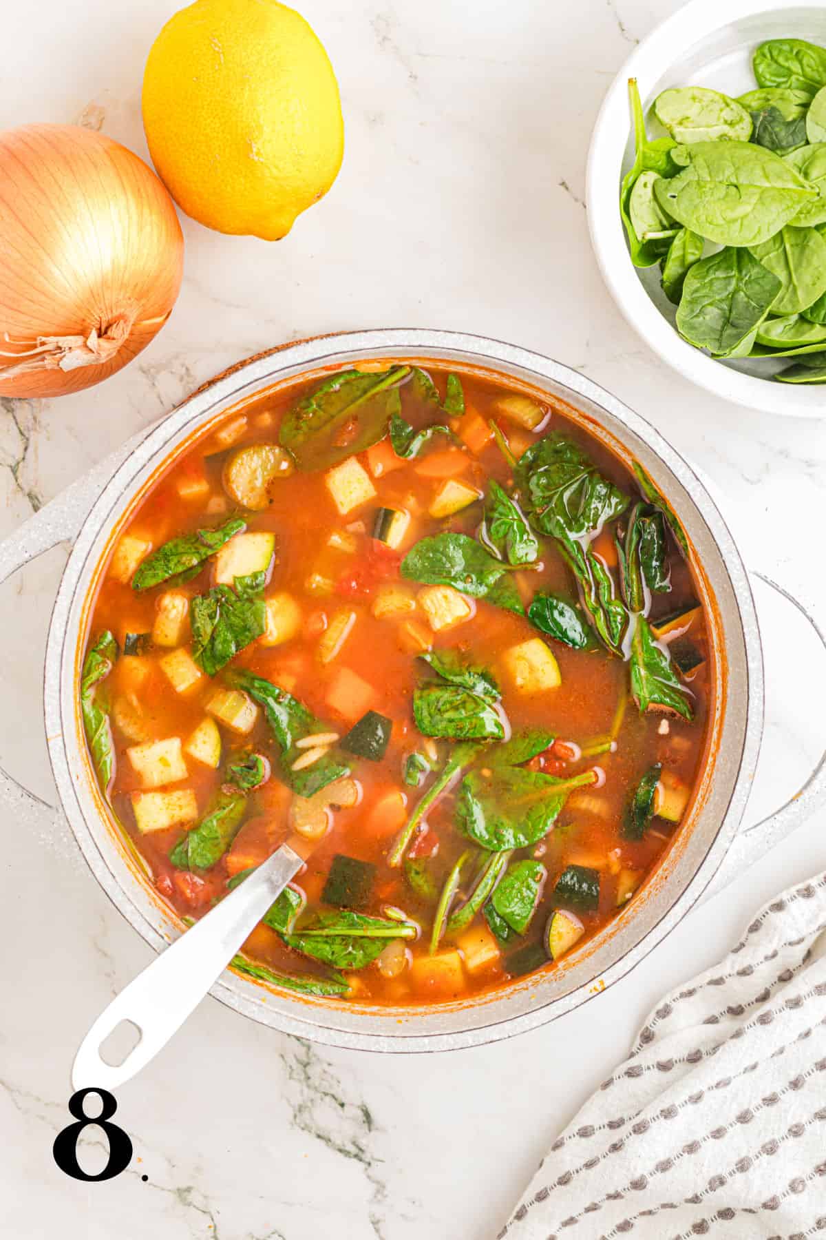 How to Make Vegetable Orzo Soup Step 8