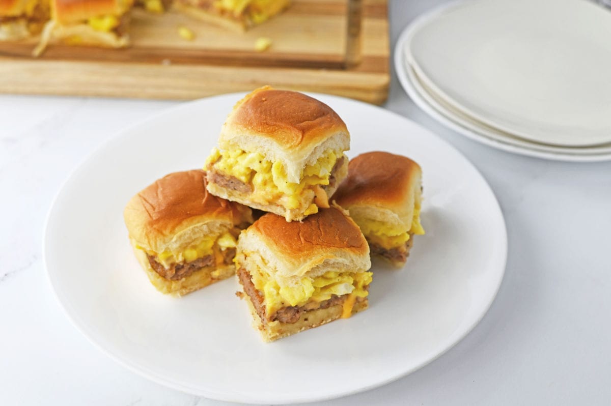 Best Hawaiian Roll Breakfast Sliders on plate