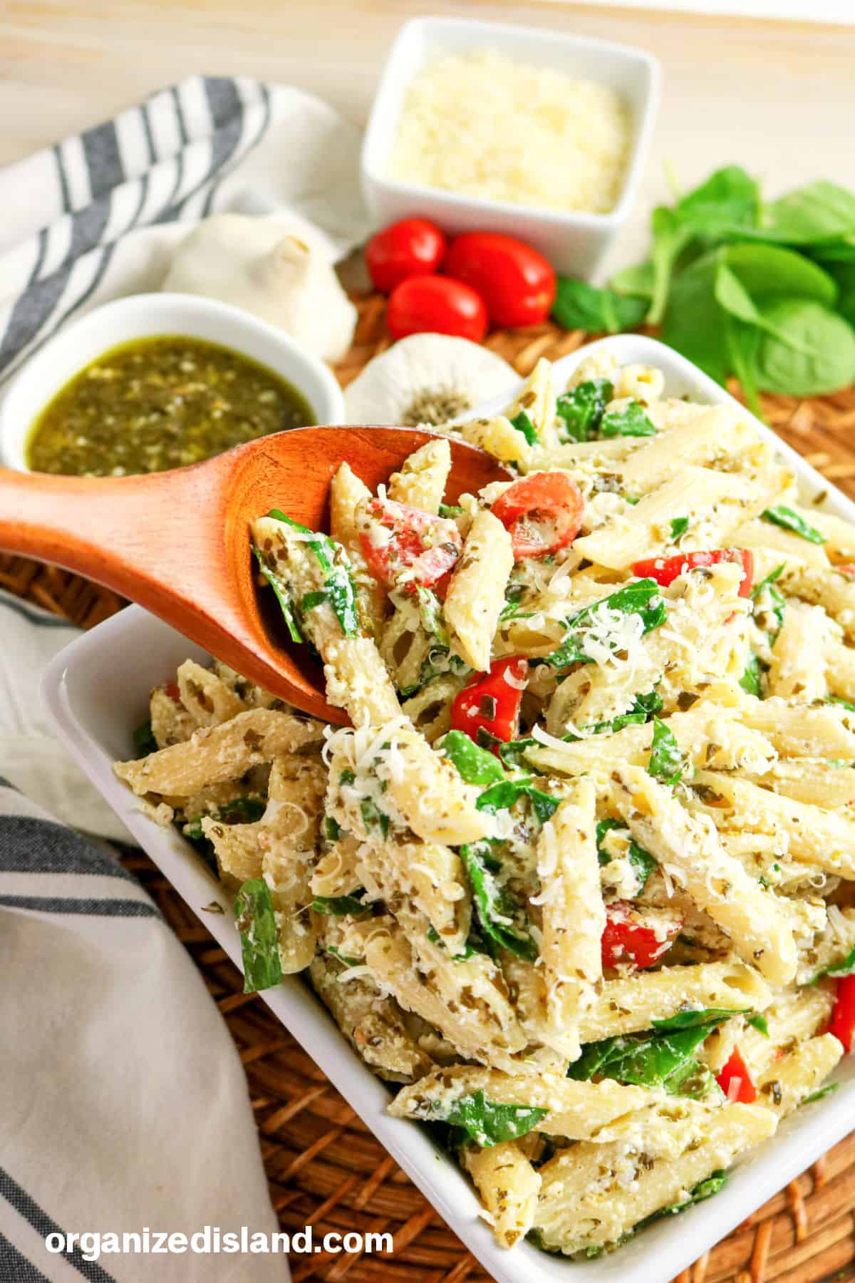 Easy Pesto Ricotta Pasta