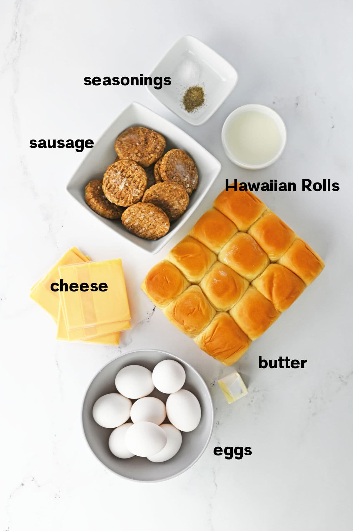 Hawaiian Roll Breakfast Sliders Ingredients