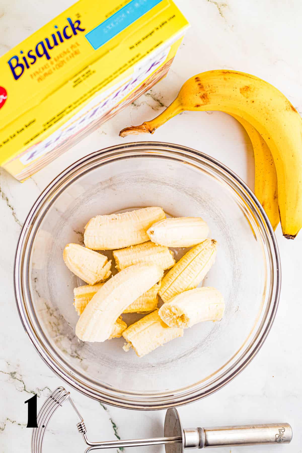 How to Make Bisquick Banana Bread Step 1