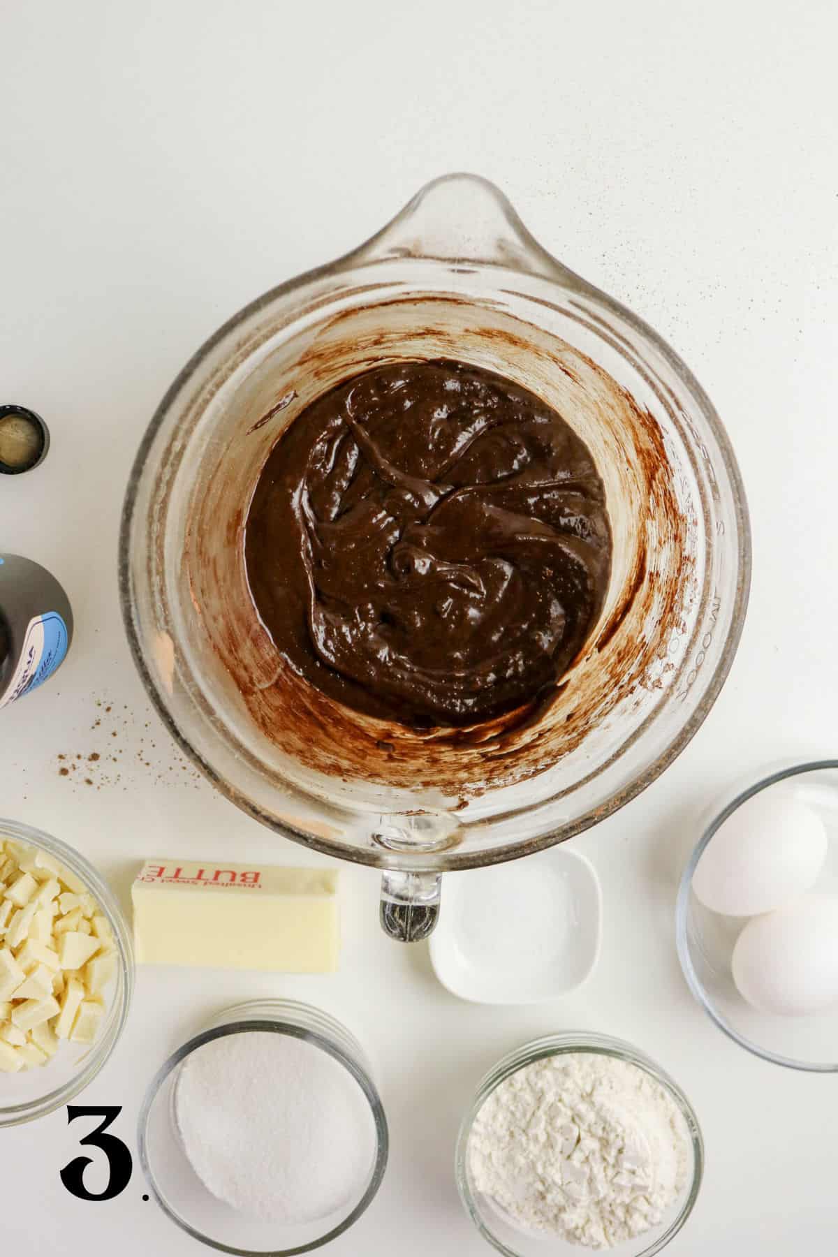 How to Make Chocolate and White Chocolate Brownies Step 3