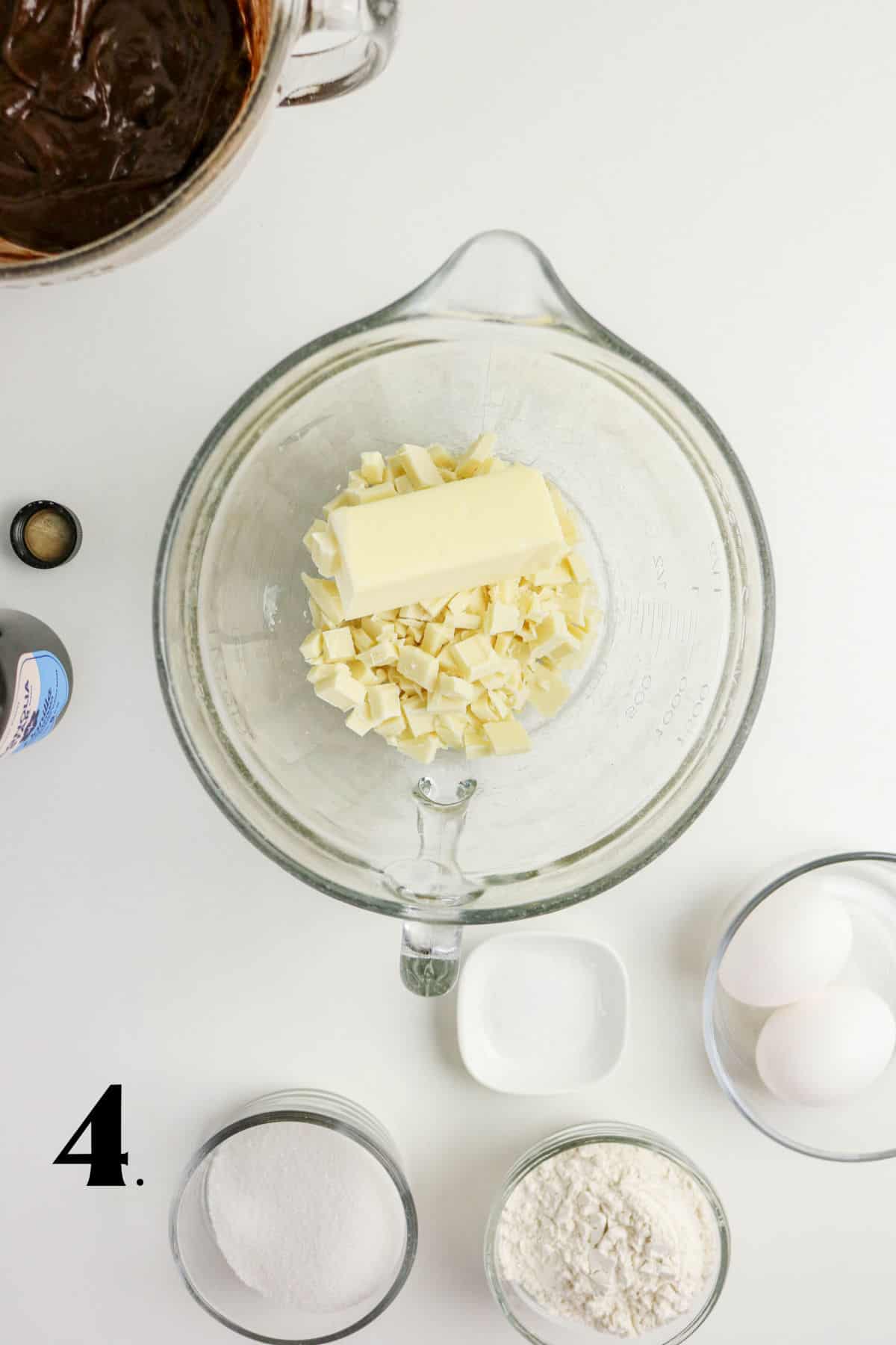 How to Make Chocolate and White Chocolate Brownies Step 4