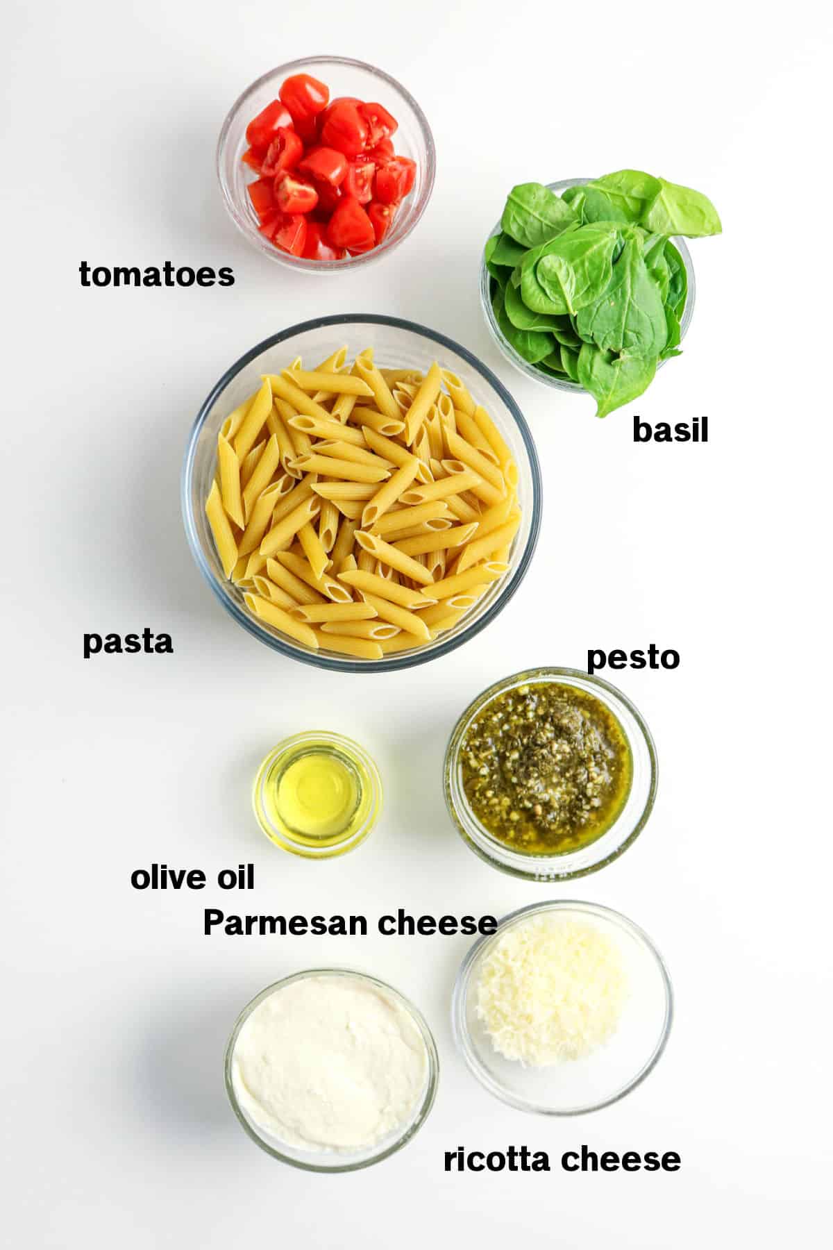 Pesto Ricotta Pasta ingredients