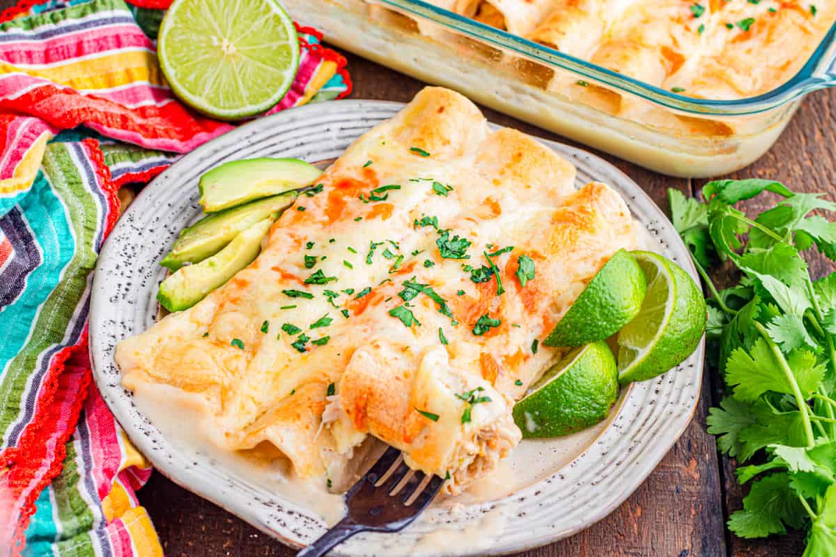 Best Chicken and Sour Cream Enchiladas