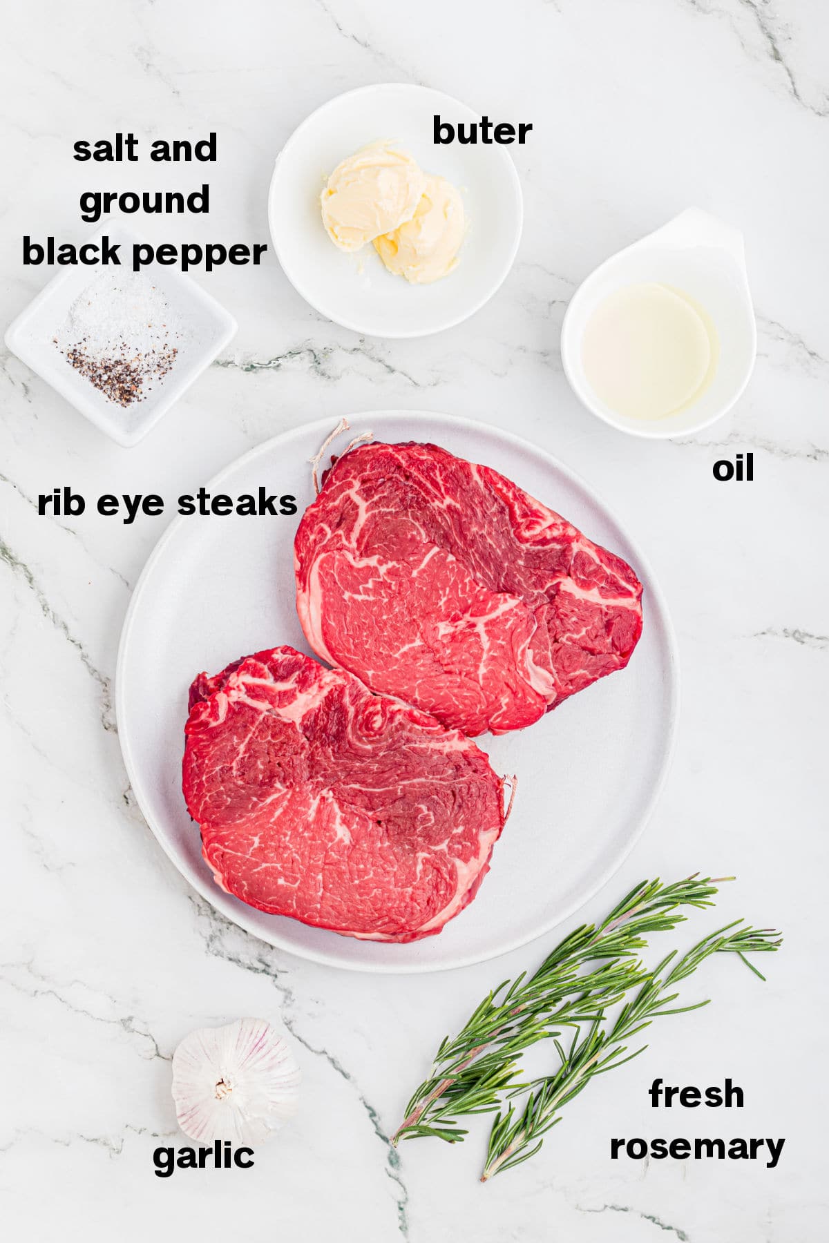 Cast Iron Rib Eye Steak Ingredients