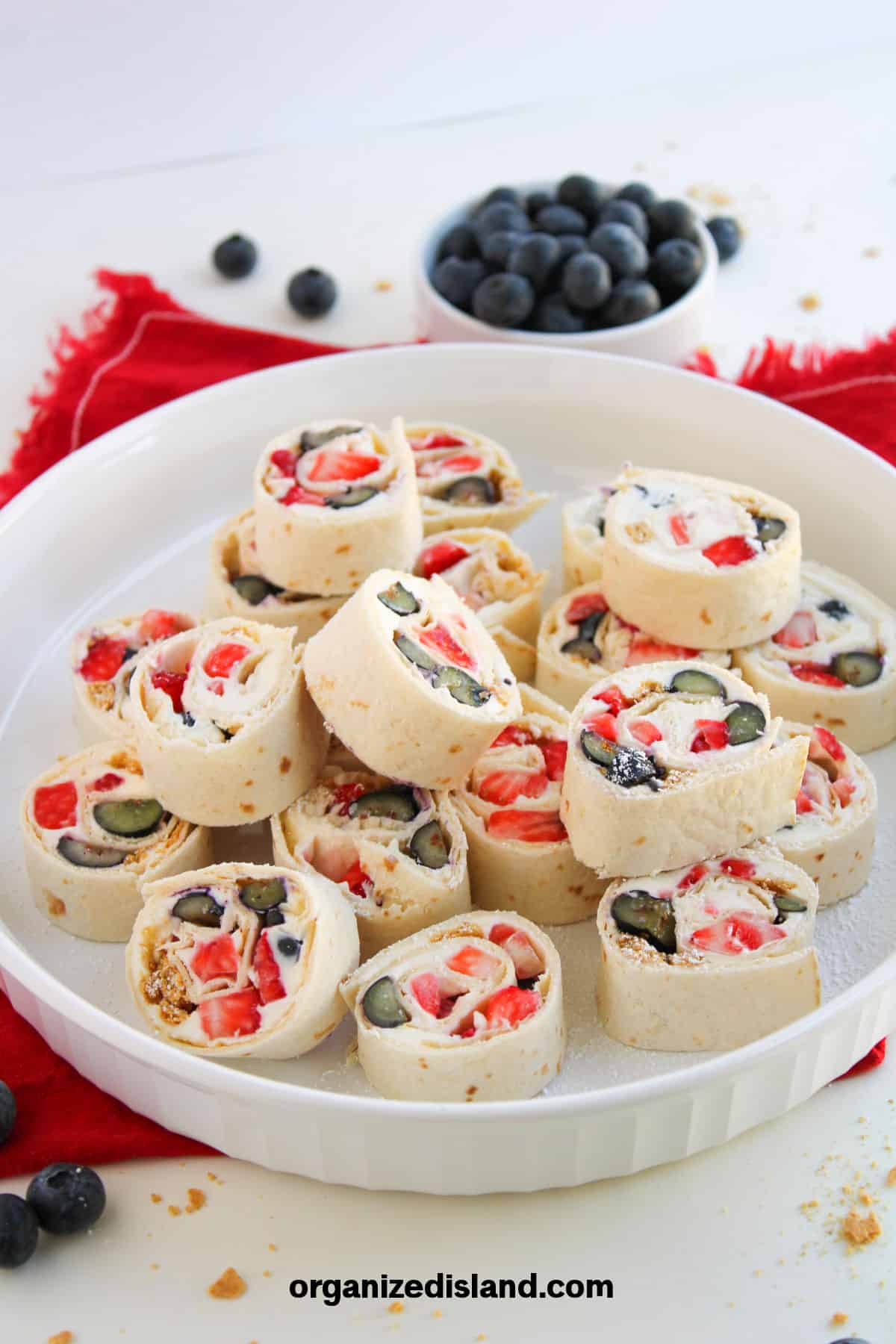 Easy Red White and Blue Pinwheels