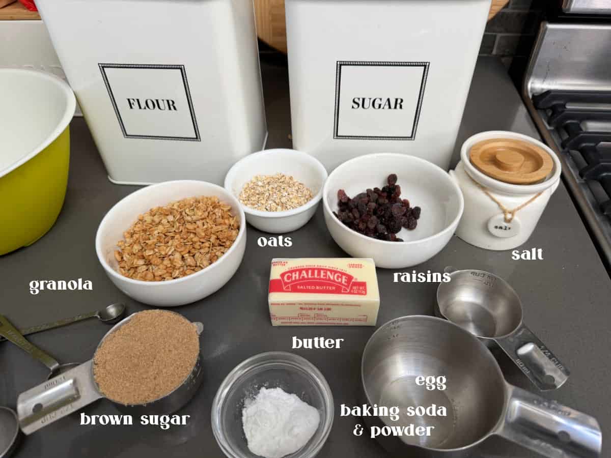 Granola Cookies Ingredients