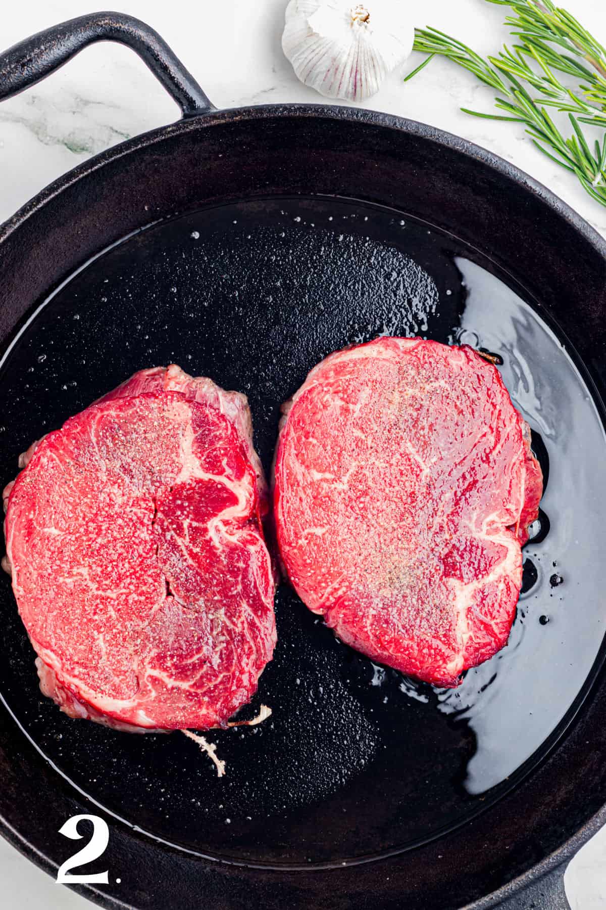 How to Make Cast Iron Rib Eye Steak Step 2