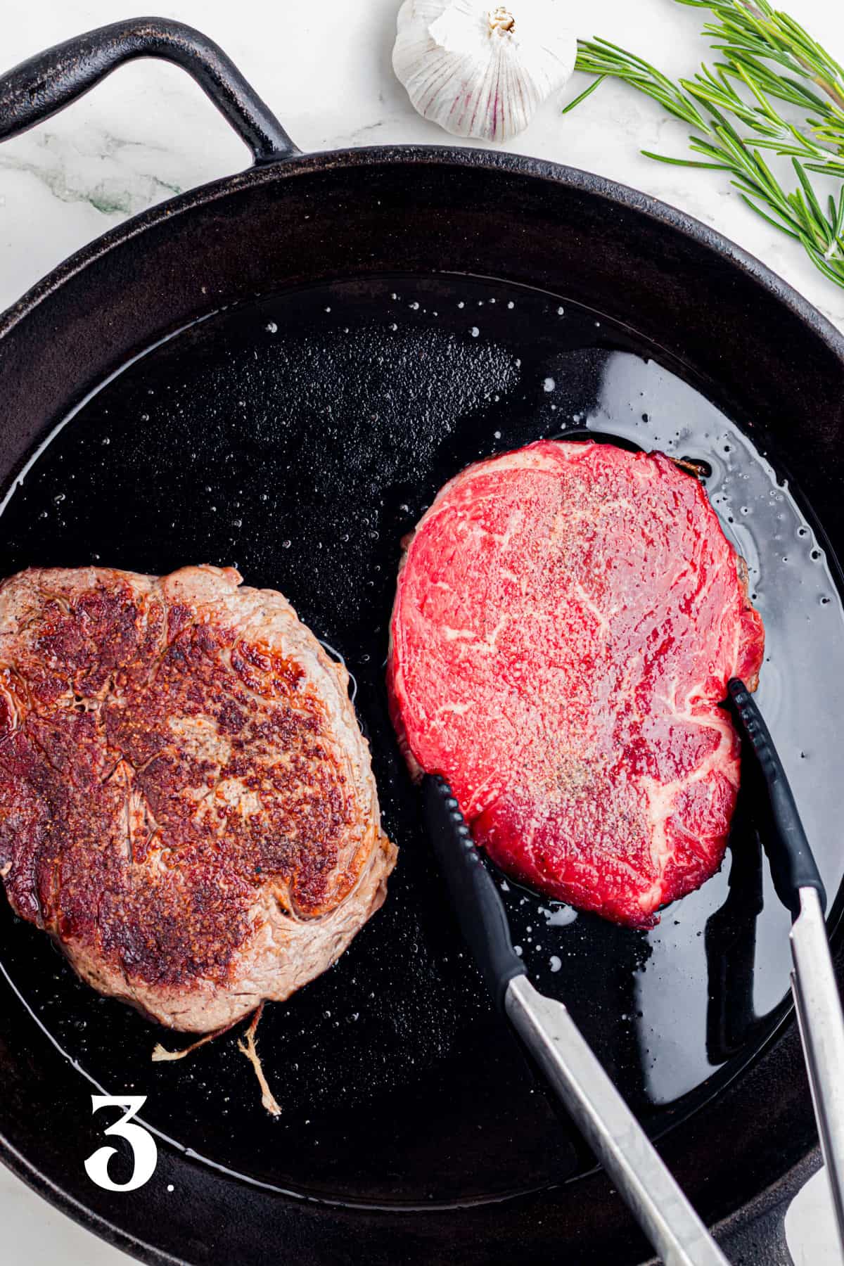 How to Make Cast Iron Rib Eye Steak Step 3