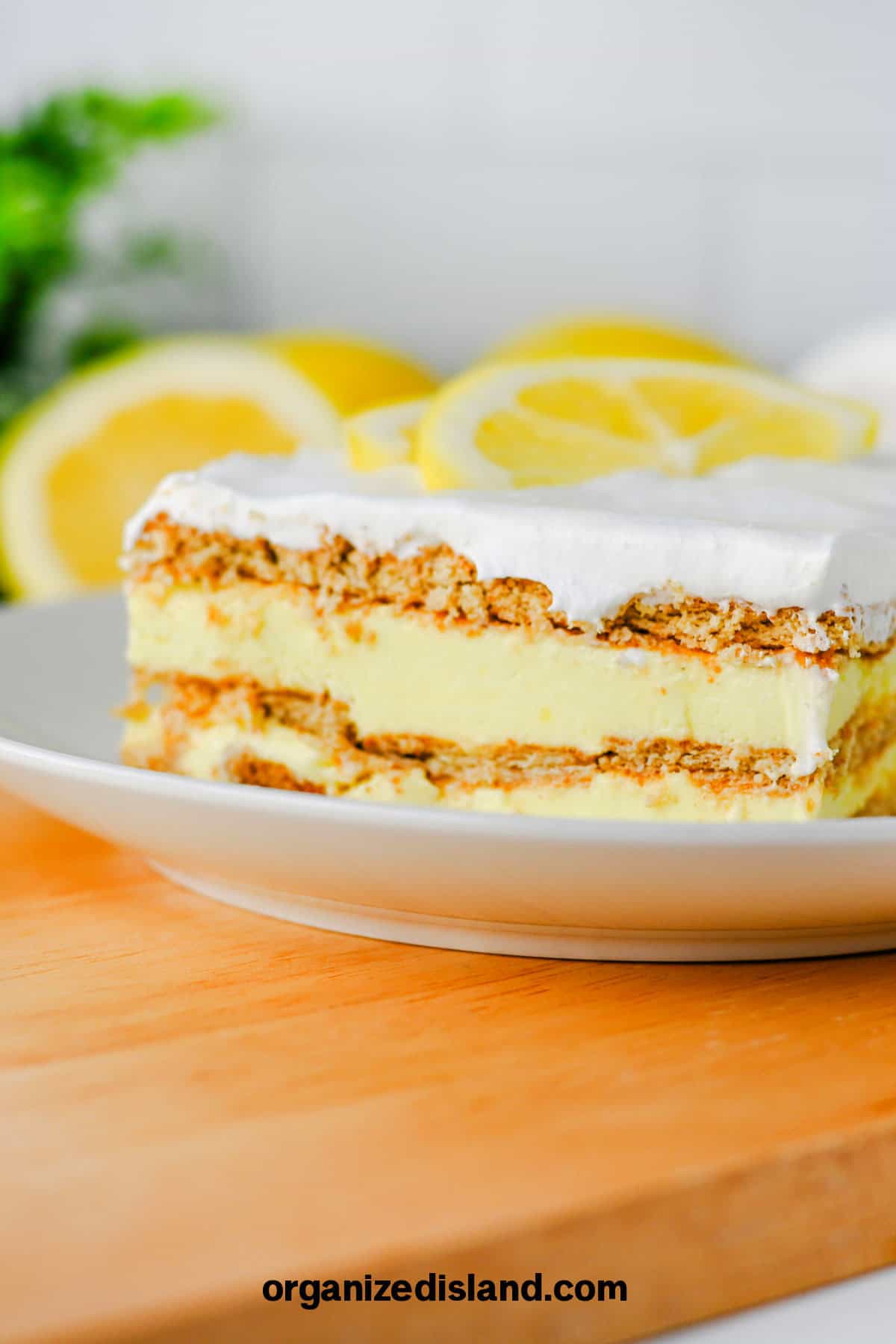 Layered Lemon Ice Box Cake