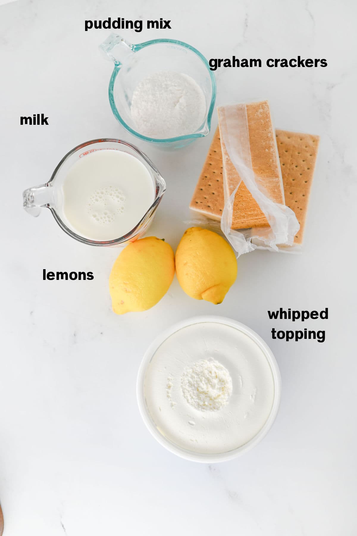 Lemon Ice Box Cake Ingredients