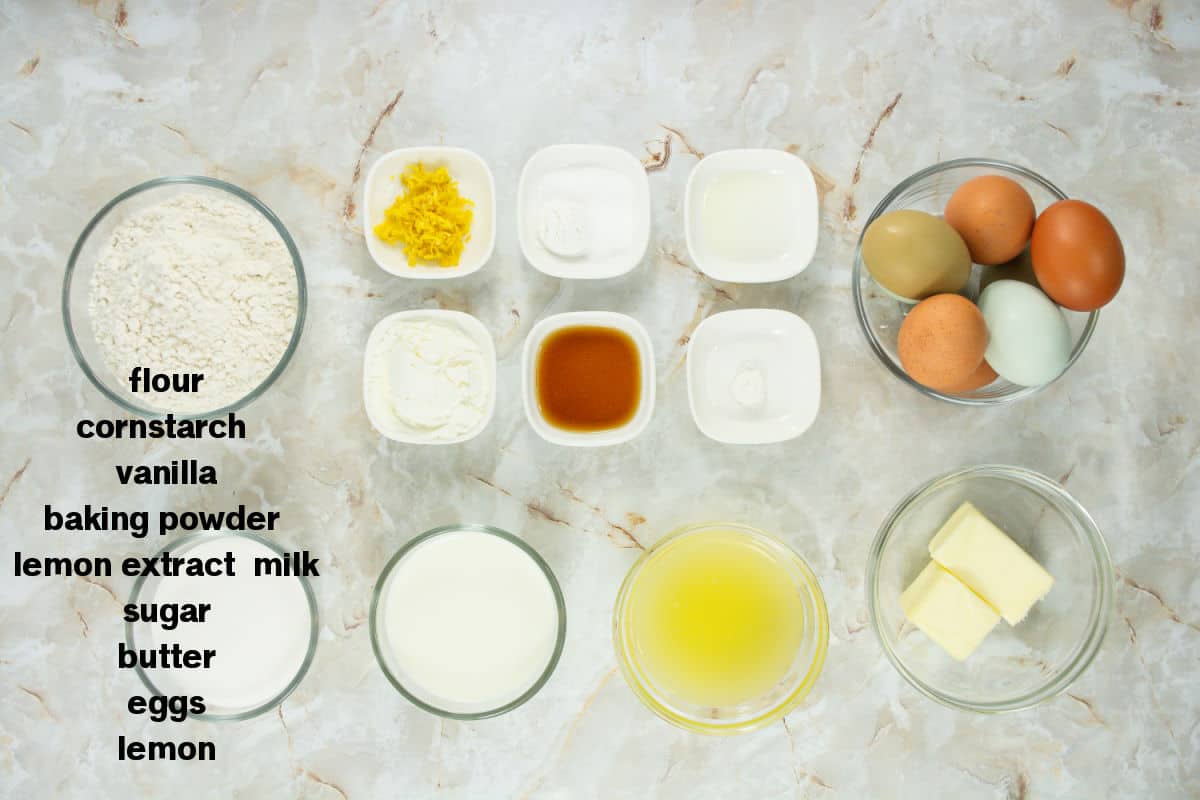 Lemon Meringue Cupcakes Ingredients